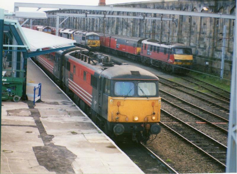 Carlisle Memories: A variety of locos including class 60,56,90,66 and electric in Virgin Livery stand or stable at Carlisle Photo of Carlisle Memories