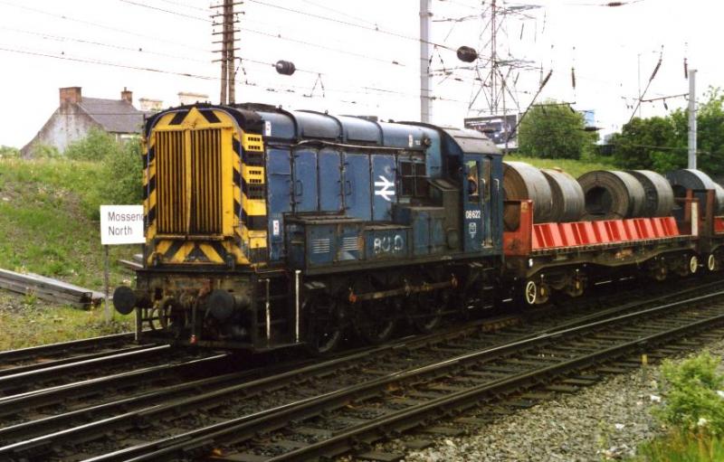 Delusions of grandeur: 08622 arriving at Mossend from Ravenscarig with coils Photo of Delusions of grandeur