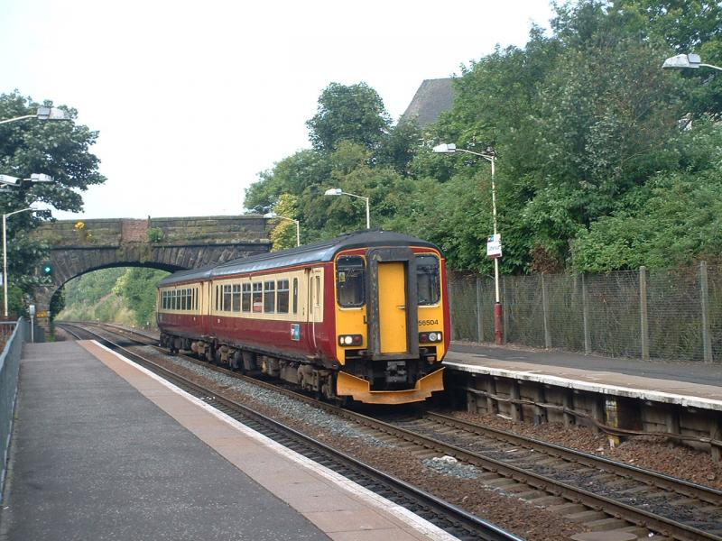 156504: 156504 in Strathclyde PTE Livery arrives at Cumbernauld on the morning of the 22nd July, 2007 Photo of 156504