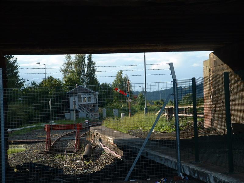 Stirling North Signalbox: Seen through the fencing in the car park at Stirling on the 23rd July, 2007 Photo of Stirling North Signalbox