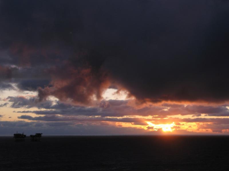 North Sea Sunrise: New Year's day 2010 - sunrise over the North Sea Photo of North Sea Sunrise