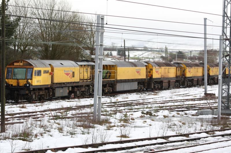 Serco units at Carstairs.: Network Rail Serco engineering train sitting in sidings at Carstairs idling @ 12:50 16/1/10
consist details are DR79231,DR79232,DR79233,DR79234,DR79235,DR79236,& DR79237. Photo of Serco units at Carstairs.