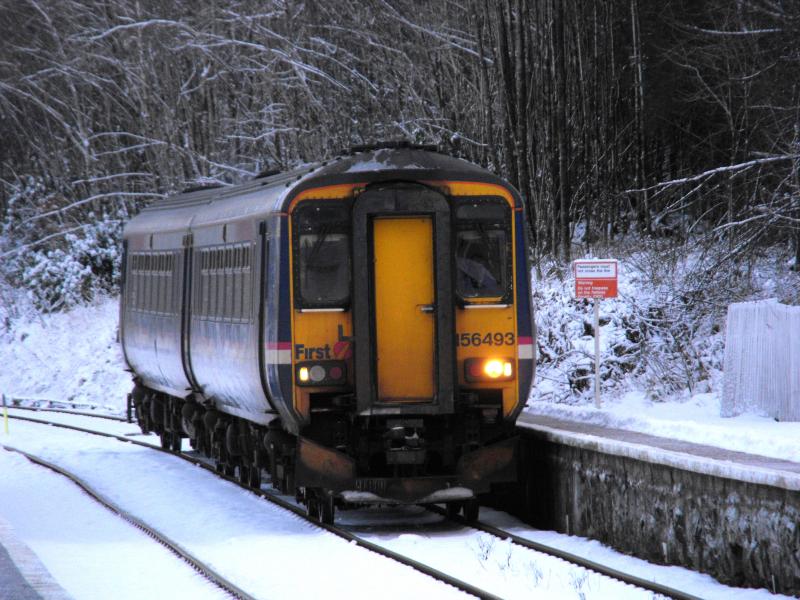 Snow Train: A Super Sprinter arrives into Snowy dalmally Photo of Snow Train