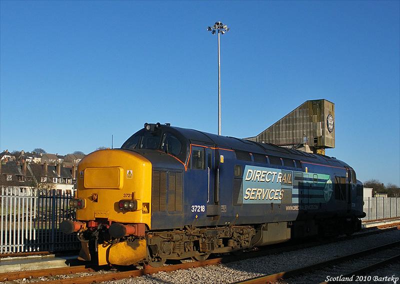 sunny 37: Aberdeen Craiginches, class 37218 DRS. 18 january 2010 Photo of sunny 37