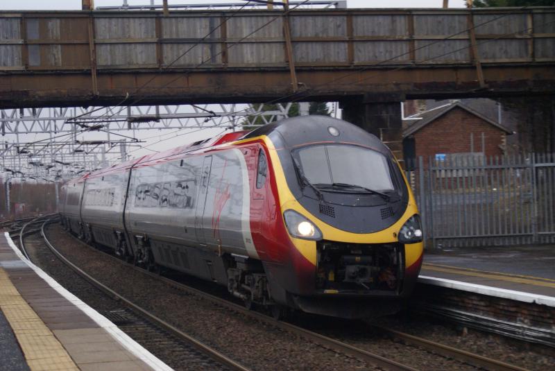 virgin pendolino passing motherwell: as the title says Photo of virgin pendolino passing motherwell