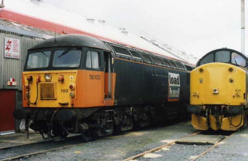 Ayr TMD April 2001: 56100 and 37518 Seen here at Ayr TMD April 2001. Photo of Ayr TMD April 2001