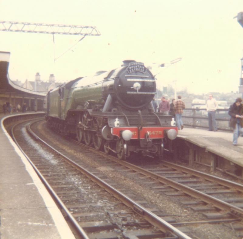4472 Flying Scotsman: Carnforth Station - Early 1980s Photo of 4472 Flying Scotsman