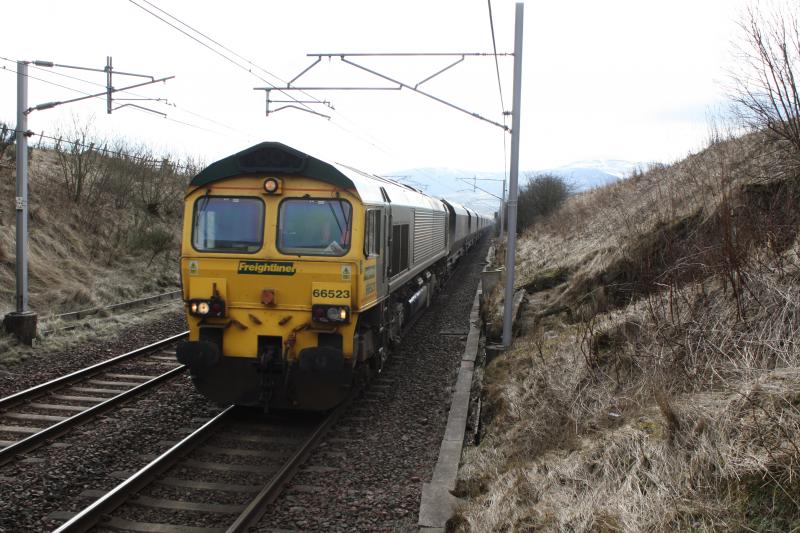 4S12 - 66523: 66523 - 4S12 with load of empty FHH coal hoppers for Ravenstruther,Sat 6/3/10 12:20 Photo of 4S12 - 66523