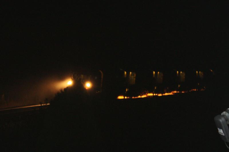 Rail Grinding: Rail Grinder passing through Shotts Photo of Rail Grinding