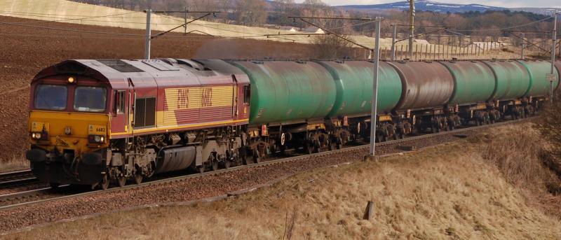 6S36 - 66112: 66112 On the tanks today passing Ravenstruther 11:48 12/03/10 Photo of 6S36 - 66112