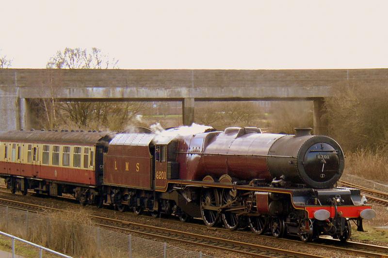 At the Junction: 6201 Princess Elizabeth at Dalmeny Junction, 01/04/2010. Photo of At the Junction