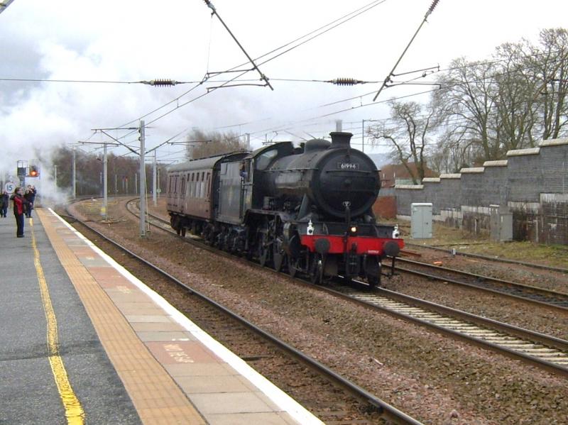 5Z67 at Carstairs. 5th April 2010: 61994 The Great Marquess passes Carstairs running some 20 mins early on its way to Thornton. Photo of 5Z67 at Carstairs. 5th April 2010