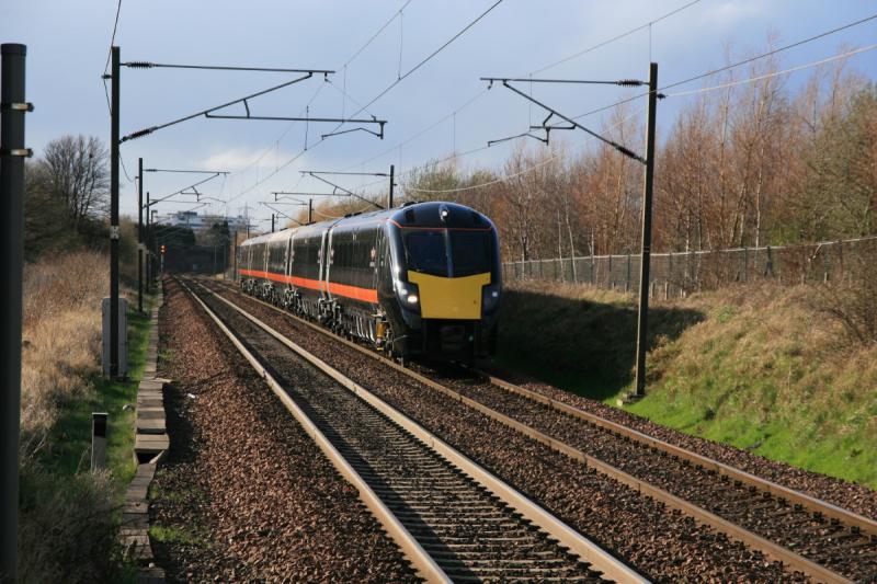 180107 on 5Z19: 180107 on 5Z19 Glasgow Works to Heaton approaching Musselburgh Station. Photo of 180107 on 5Z19