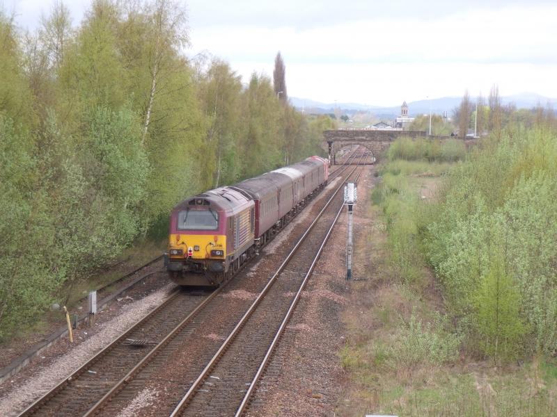 67016: 67016 on the rear of 5L25 Millerhill - Perth fife coaches cleaning run 28/04/10 Photo of 67016