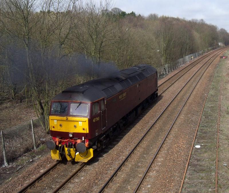 47760: WCRC 47760 clagging away from arbroath. Photo of 47760