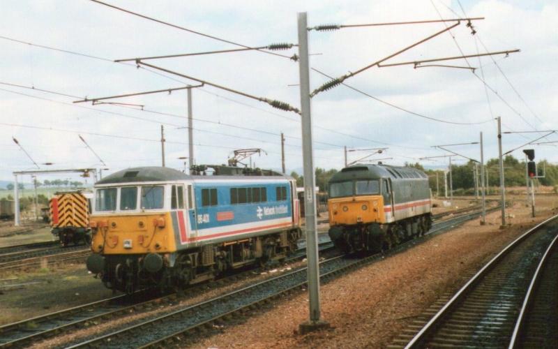 Carstairs memories: 86401 and a class 47 await their next duties Photo of Carstairs memories