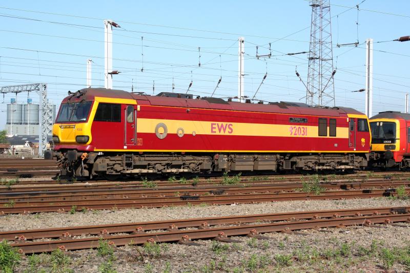 92031: 92031 sitting in Mossend yard Saturday 22/5/10 Photo of 92031