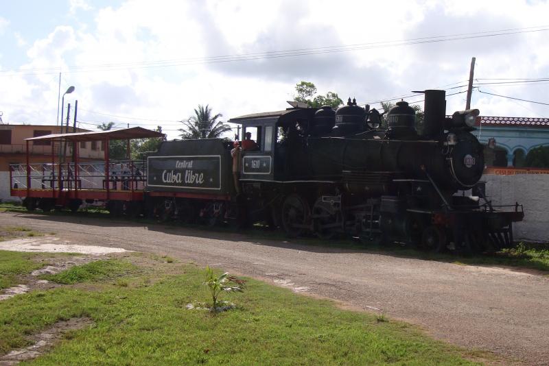 Steam in Cuba: Even on holiday in sunny Cuba I managed to find a preserved steam engine. It was one of an ex-USA loco which was used in the old sugar mills. Photo of Steam in Cuba