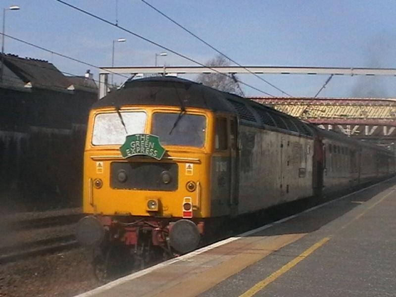 47851 On The Green Express: Departing Carstairs Photo of 47851 On The Green Express