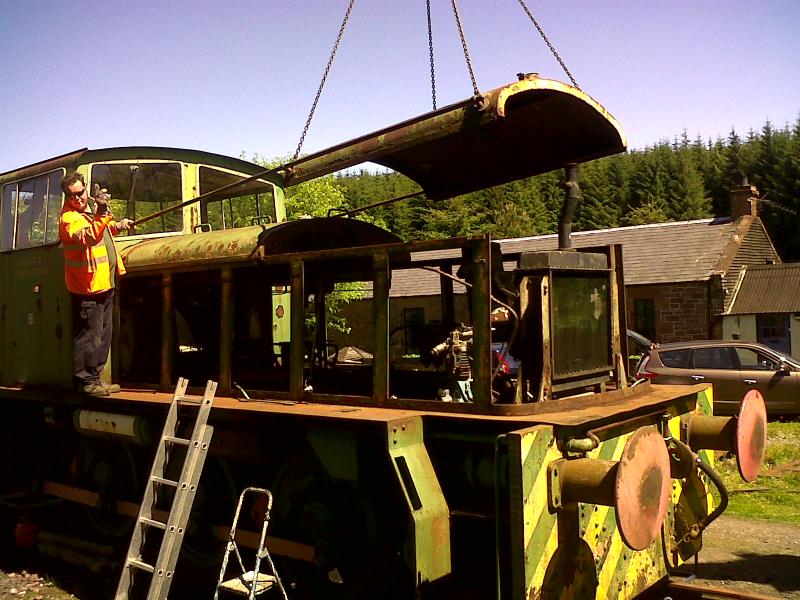 Fowler 0-6-0 no 4240015: Fowler 4240015 about to have a power unit transplant at Whitrope on the Waverley Route Photo of Fowler 0-6-0 no 4240015