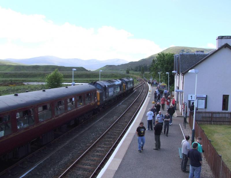 Exciting times at Achnasheen: 37 608 and 37 610 with Spitfire's Photo of Exciting times at Achnasheen