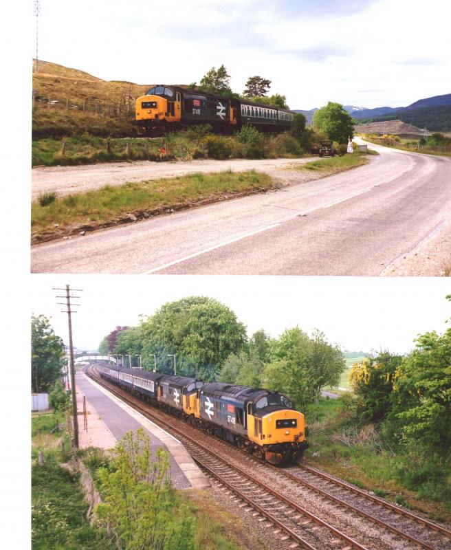 Memories early eighties: 37s near Garve and heading south from Tain Photo of Memories early eighties