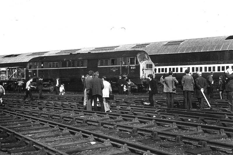 Early SRPS gala at Wallace Street: 6121 sitting in the yard at Wallace Street SRPS during open day Photo of Early SRPS gala at Wallace Street