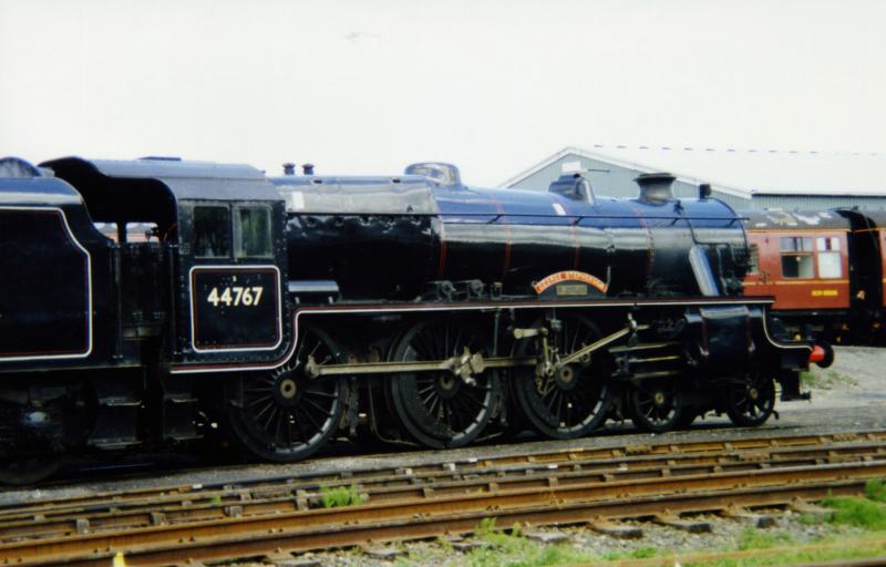 Another visitor to Bo'ness.: 44767 stands at Bo'ness awaiting a turn Photo of Another visitor to Bo'ness.