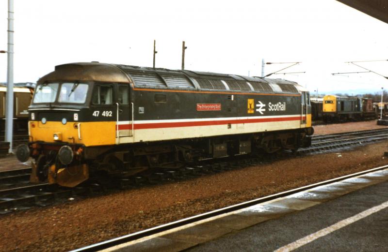 An enterprising Scot: 47492 so named at Carstairs. Photo of An enterprising Scot