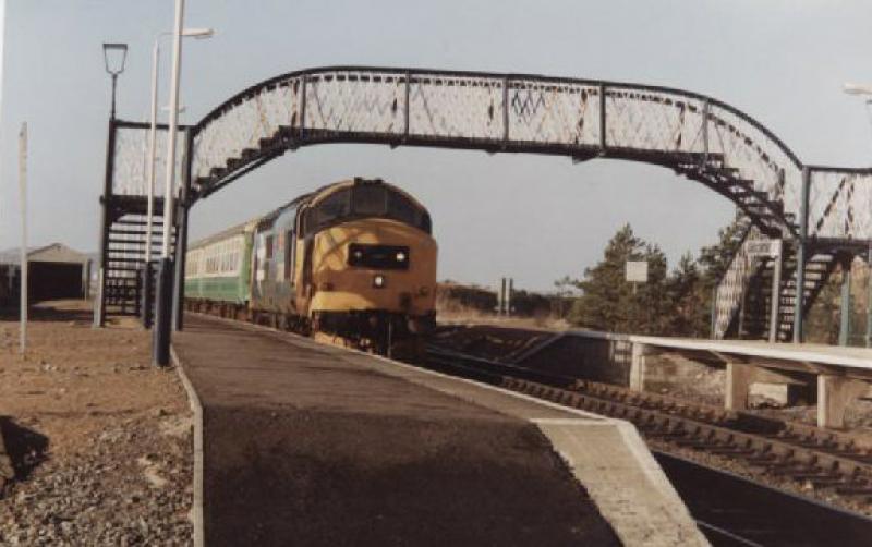 Farthest north junction: 'The Gaelic one' 37418 stands at Georgemas Jct. for Wick Photo of Farthest north junction