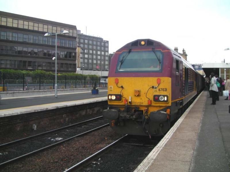 67 021 Haymarket: 08.09.2010 1721 Edinburgh-Cardenden Photo of 67 021 Haymarket
