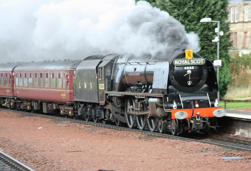 Duchess heading South at Larbert: The Duchess working as she returned South through Larbert. Photo of Duchess heading South at Larbert