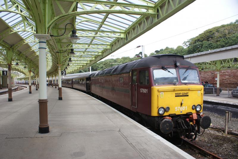 'Sheila': Unofficially known as Sheila (under cab window) , 57601 silent at Wemyss Bay. Photo of 'Sheila'