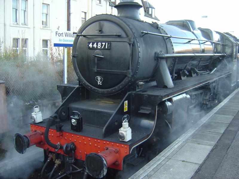 The Jacobite: 44871 in charge of the Jacobite at Fort William on Saturday 09 Oct 2010 Photo of The Jacobite