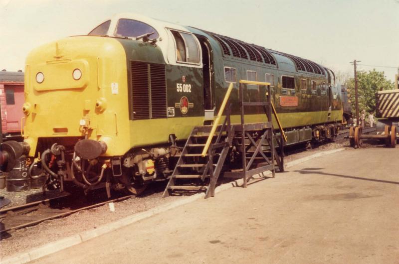 55 002.jpg: 55 002 K.O.Y.L.I. At Aberdeen Ferryhill open day in the 1980's Photo of 55 002.jpg