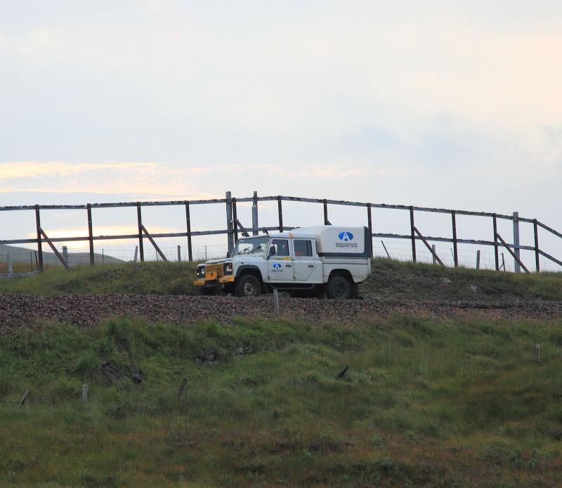 Road-rail at Corrour: Road-rail vehicle out for an early-morning spin at Corrour. Photo of Road-rail at Corrour