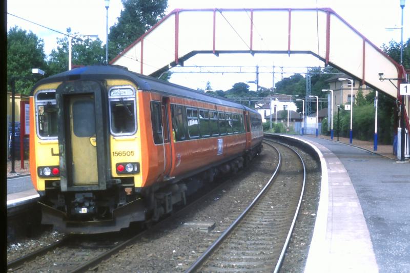 Hillfoot - 156505 - 11-07-1998: Diesel servive to Glasgow Queen Street High Level that weekend due to engineering works. Photo of Hillfoot - 156505 - 11-07-1998