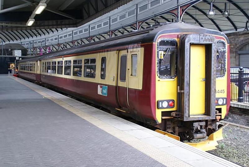 First Scotrail 156445 9/4/2007: Pictured at Newcastle in the morning about 10:25 Photo of First Scotrail 156445 9/4/2007