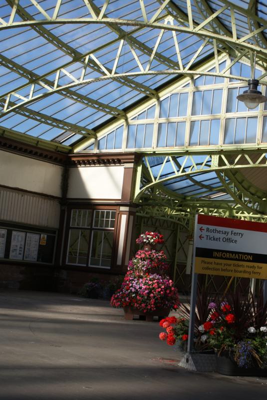 This Way To Rothesay!: A great example of intregated transport is still left at Wemyss Bay Station , where you can still step off the train and straight onto the boat to Rothesay , given a few minutes or so. Photo of This Way To Rothesay!