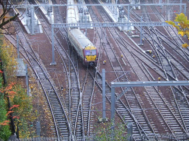 Class 334 leaving Waverley 2 November 2010: Driver training departure of 2x334s 09:37 to Bathgate Photo of Class 334 leaving Waverley 2 November 2010