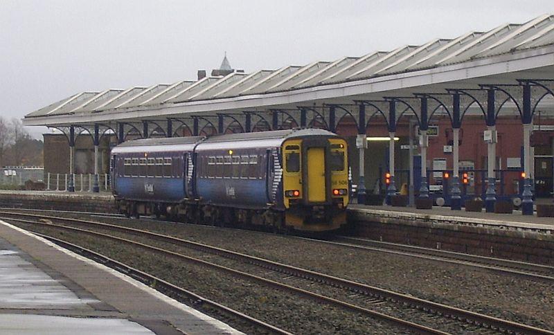 156.506 at Kilmarnock: 12.05 train to Carlisle stands at Kilmarnock on 5th November 2010 with 156.506 in charge Photo of 156.506 at Kilmarnock