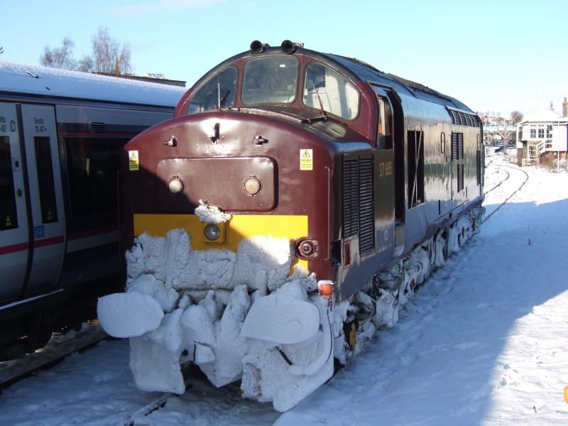 37685 sits at Stirling Middle between ploughing operations.: 37685 sits at Stirling Middle between ploughing operations. Photo of 37685 sits at Stirling Middle between ploughing operations.