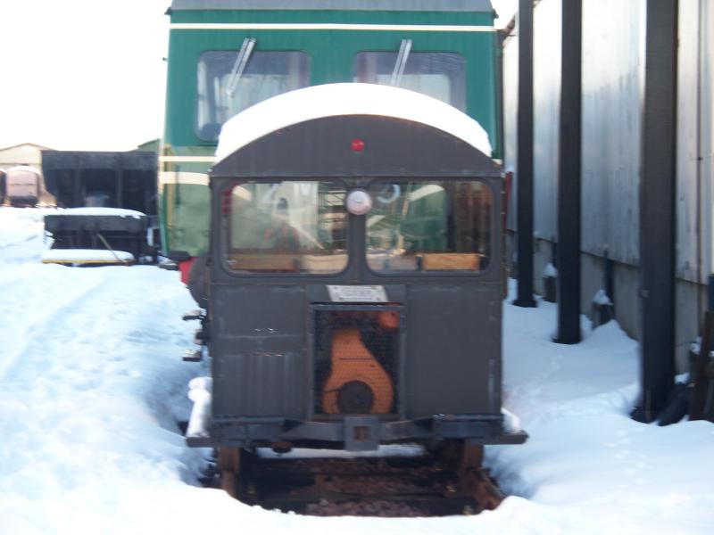 The Wickham Trolley: The S&T squads very own Wickham Trolley stands infront of Bo'ness' only running DMU, a class 126. Photo of The Wickham Trolley