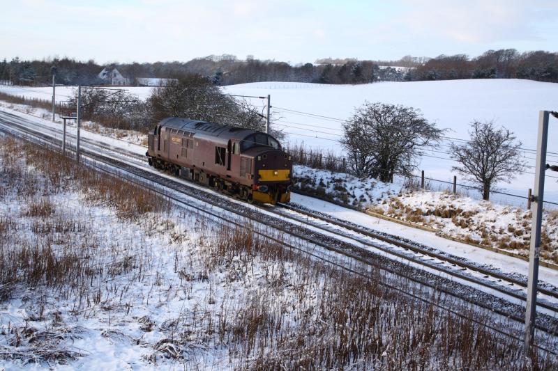 37706: 37706 - 0z37 Fortwilliam - Carnforth approaching Ravenstruther Saturday 8/1/2011 @ 13:53 Photo of 37706