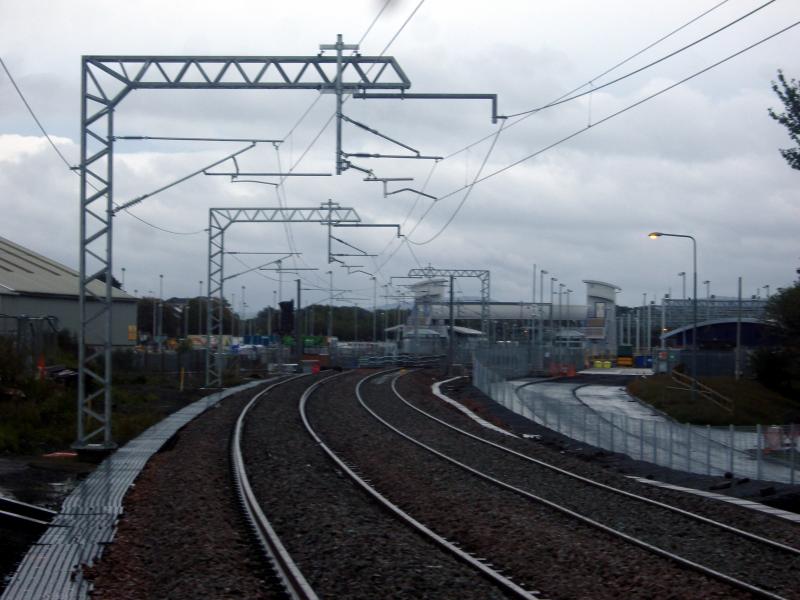 Slack wires at Bathgate: 2/10/2010 Photo of Slack wires at Bathgate