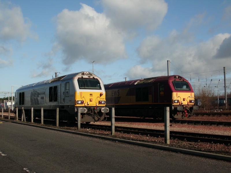 mossend: class 67029 with 67030 in mossend yard Photo of mossend