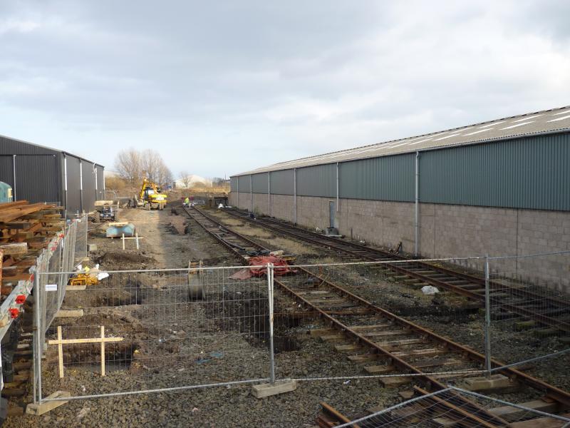 Bo'ness New Shed: The new shed goes up at Bo'ness. Concrete footings being poured on 7th March 2011. Photo of Bo'ness New Shed