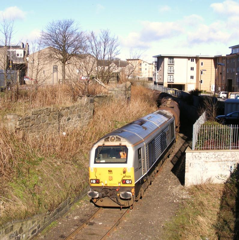 67029: 67029 words 6A31 from Mossend, nearing its destination at Aberdeen Waterloo hauling 15 ICAs 10-03-11 Photo of 67029