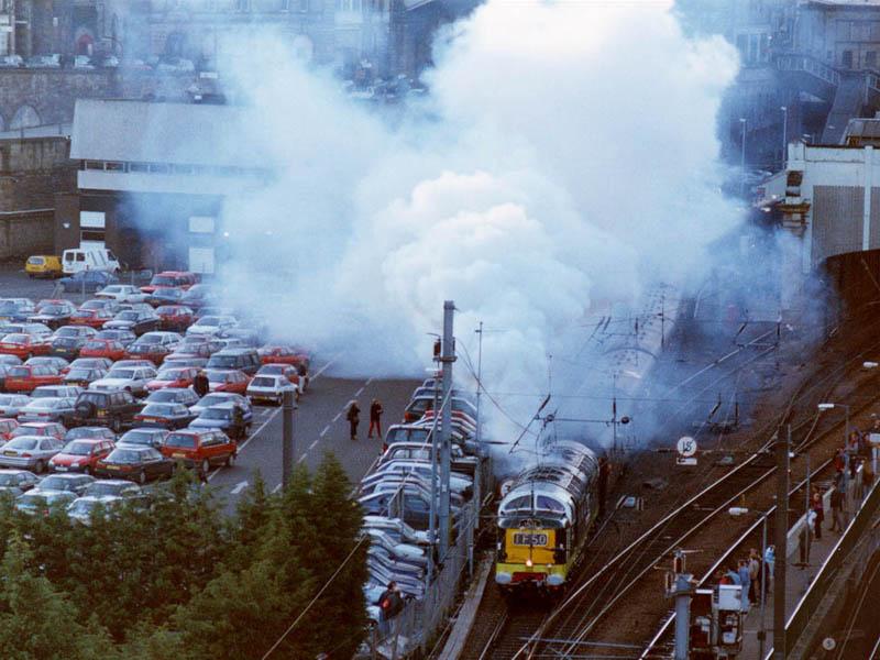 Deltic Dynamics: 55022 as D9000 depart Edinburgh Waverley on her first railtour after restoration to mainline use Photo of Deltic Dynamics