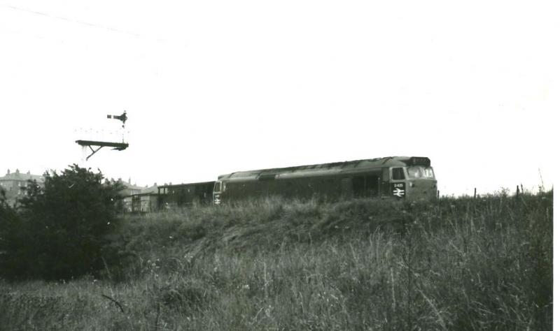 Class 50: D435 borrowed for a freight passing Elderslie c1969 Photo of Class 50